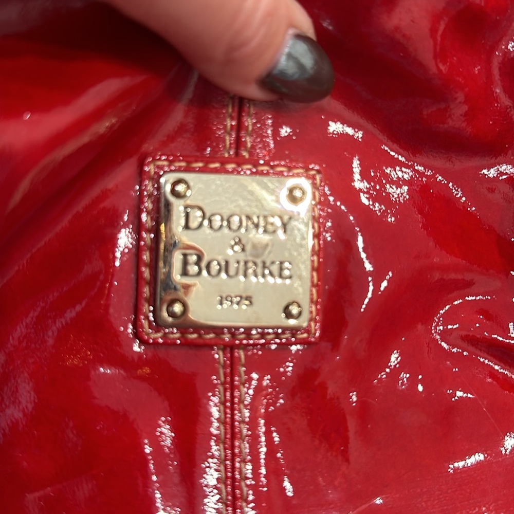 Dooney & Bourke Red Patent Leather Shoulder Bag - Picture 6 of 7